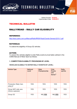 rally car eligibility
