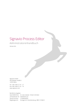 Signavio Process Editor - camunda BPM documentation