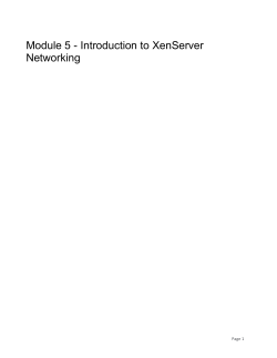 Module 5 - Introduction to XenServer Networking