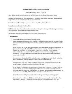 San Rafael Park and Recreation Commission Meeting Minutes