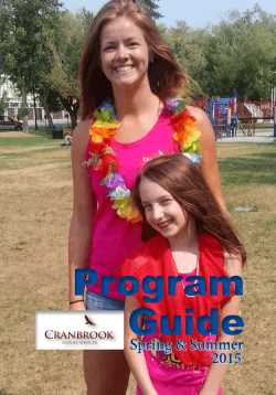 Program Guide - City of Cranbrook