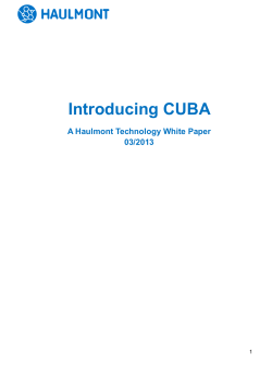Introducing CUBA