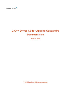 C/C++ Driver 1.0 for Apache Cassandra - Documentation