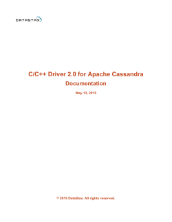 C/C++ Driver 2.0 for Apache Cassandra - Documentation