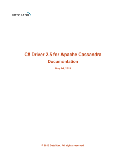 C# Driver 2.5 for Apache Cassandra - Documentation