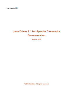Java Driver 2.1 for Apache Cassandra - Documentation