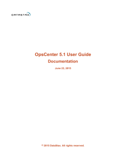 OpsCenter 5.1 User Guide - Documentation