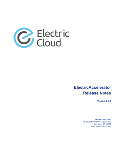 ElectricAcceleratorÂ® Release Notes, Version 8.0