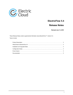 Release Notes - Electric Cloud Documentation