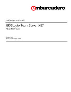 ER/Studio Team Server XE7 - Embarcadero Technologies Product
