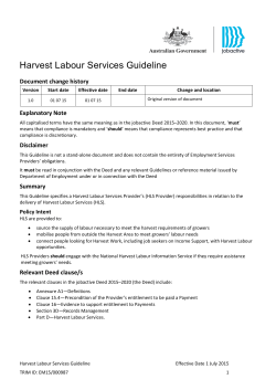 Harvest Labour Services Guideline