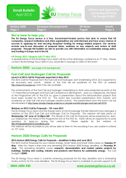 Email Bulletin April 2015