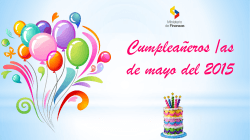 CUMPLEAÃEROS DE MAYO