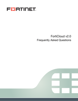 FortiCloud FAQ - Fortinet Document Library