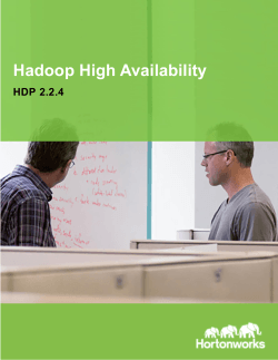 Hadoop High Availability