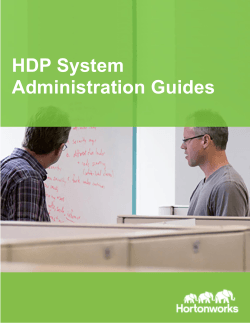 HDP System Administration Guides