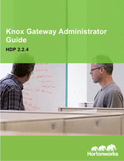 Knox Gateway Administrator Guide