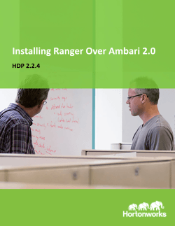 Installing Ranger Over Ambari 2.0