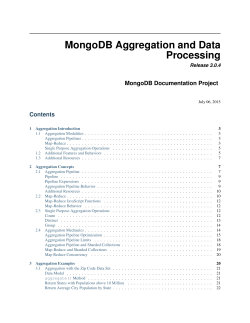 MongoDB Aggregation and Data Processing