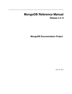 MongoDB Reference Manual