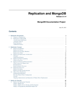 Replication and MongoDB