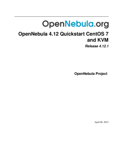 OpenNebula 4.12 Quickstart CentOS 7 and KVM