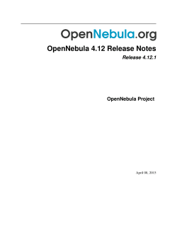 OpenNebula 4.12 Release Notes - OpenNebula 4.12 Documentation
