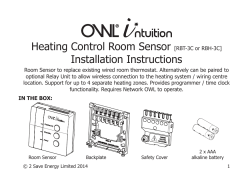 Heating Control Room Sensor