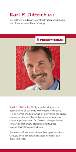 Karl P. Dittrich MD - Presbyterian Healthcare Services