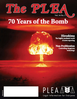 70 Years of the Bomb - Public Legal Education Association of