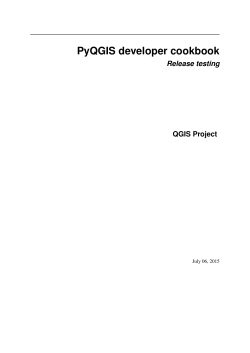 PyQGIS developer cookbook