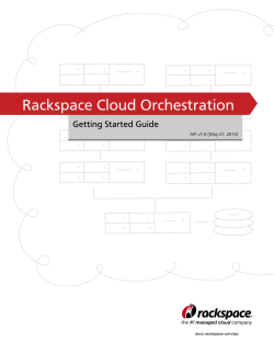 Rackspace Cloud Orchestration Getting Started Guide