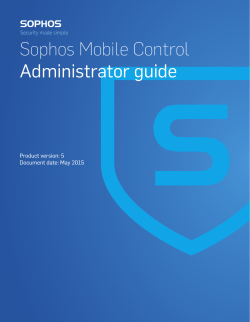 Sophos Mobile Control Administrator guide