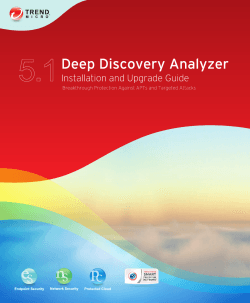 Chapter 1 Preparing to Deploy Deep Discovery Analyzer