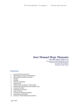 curriculum vitae - Dr. Jose Manuel Rojo Manaute