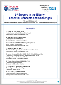 2nd Surgery in the Elderly: Essential Concepts