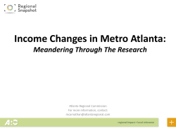 Income Changes in Metro Atlanta: - the Atlanta Regional Commission