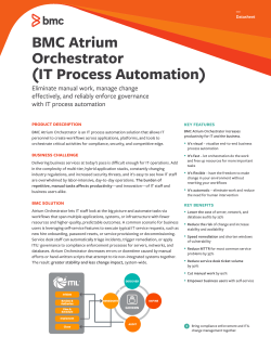 BMC Atrium Orchestrator (IT Process Automation)