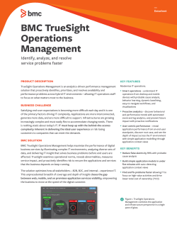 BMC TrueSight Operations Management
