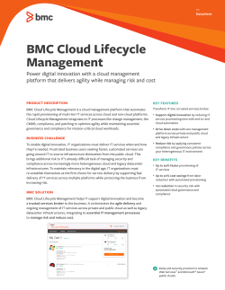 BMC Cloud Lifecycle Management