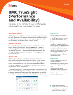 BMC TrueSight (Performance and Availability)