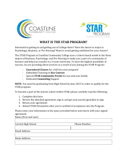 WHAT IS THE STAR PROGRAM? | - Coastline Community College