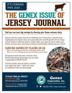 THE GENEX ISSUE OF - Cooperative Resources International