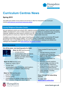 Curriculum Centres News â Spring 2015