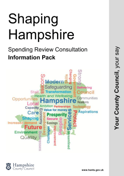 Shaping Hampshire - Hampshire County Council