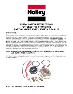 installation instructions for electric choke 45-223