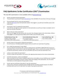 FAQ - Joint Commission on Allied Health Personnel in Ophthalmology