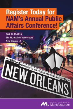 Register Today for NAM`s Annual Public Affairs Conference!
