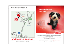 Nuneaton Call & Collect Call 01536 201201
