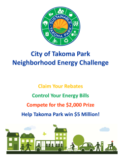 City of Takoma Park | Neighborhood Energy Challenge